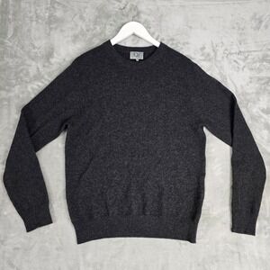 Qi Men's‎ Cashmere Pullover Crewneck Sweater Medium Grey